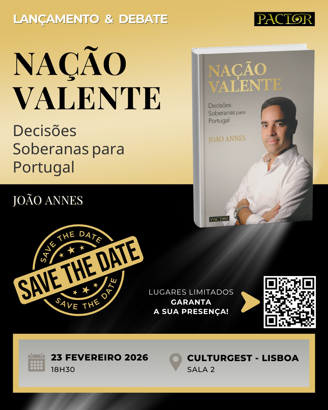 Convite livro Na&ccedil;&atilde;o Valente &iquest; Decis&otilde;es Sobera...